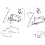 Original BMW E39 E46 Sedan Frame Bingkai Kaca Spion KIRI 51168269025 - Gambar 6