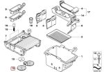 Original BMW F15 X5 F16 X6 Cup Holder Tray Mat Tatakan Karet Depan - Image 4