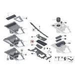 Original BMW F30 F32 F36 Storage Tray Mat Tatakan karet Konsol Tengah - Gambar 4