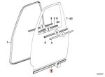 Original BMW E34 Weatherstrip Trim Karet Seal Bawah Pintu Depan KIRI