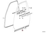 Original BMW E34 Weatherstrip Trim Karet Seal Bawah Pintu Depan KANAN