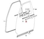 Original BMW E34 Cover Lis Pelipit Kaca Pintu Depan Hitam Kanan