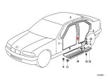 Original BMW E36 B Pilar Weatherstrip Karet Seal KIRI 51221960667