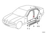 Original BMW E36 B Pilar Weatherstrip Karet Seal KANAN 51221960668