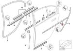 BMW E66 Weatherstrip Lis Pelipit Kaca Chrome Pintu Belakang KIRI - Image 5