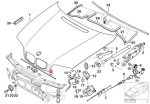 BMW E46 Bowden Cable Tali Kabel Pembuka Kap Mesin Tengah 51238208630 - Gambar 4