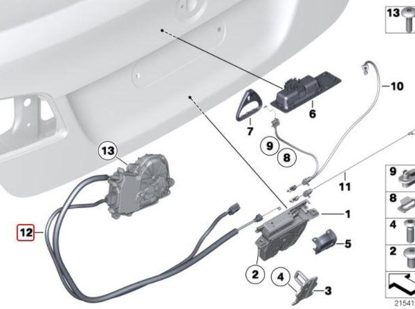 Original BMW F10 Trunk Lid Lock Actuator Bagasi 51247273752