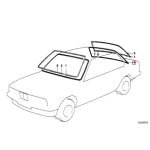 Original BMW Seri 3 E30 Facelift Seal Karet Kaca Belakang 51311972249 - Image 3