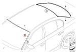 BMW E60 Karet Seal Cover Trim Talang Air Kaca Depan KANAN 51317045448