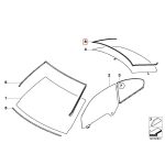 Original BMW E92 Coupe Karet Trim Keliling Kaca Belakang 51317119713 - Image 5