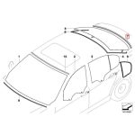 ORI BMW E90 Karet Kaca Jendela Belakang Bawah Window Seal 51317138664 - Image 3