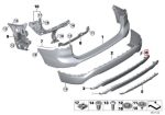 Original BMW F48 X1 Tow Eye Cover Tutup Derek Bemper Belakang - Image 4