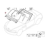 Original BMW Z3 Wiper Deck Cover Talang Air Bawah Wiper Kaca Depan - Image 5