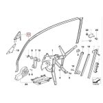 Original BMW E36 Channel Cover Karet Seal Jendela Pintu DEPAN KIRI - Image 4