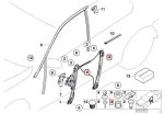 Original BMW E46 E53 X5 Karet Bushing Regulator Kaca Power Window - Image 5