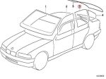 Original BMW E36 Kaca Pintu Penumpang Belakang KIRI 51341960908