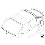 Original BMW E90 Rubber Seal Karet Lis Kaca 1/4 Samping Belakang KANAN - Image 5