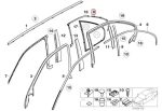 Original BMW E39 Seal Karet Kaca Jendela Quarter Pintu Belakang KANAN - Gambar 5