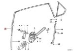 Original BMW E36 karet channel kaca Window Guide - BELAKANG KIRI - Gambar 5