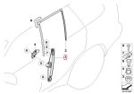 Ori BMW E53 X5 Regulator Power Window Kaca Belakang KIRI 51357125059 - Image 5
