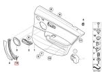 Original BMW E90 Handle Pintu Dalam Belakang Kiri - Hitam - Gambar 5