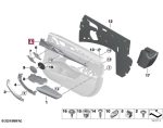 Original BMW G01 X3 G02 X4 Trim Lis Handle Pintu Dalam Aluminium DEPAN KANAN 51417936716 - Image 4