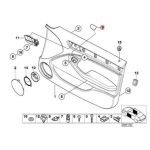 Original BMW E46 Door Trim Blank Switch Cover Tombol Pintu Kiri Grey - Image 4