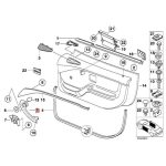 Original BMW Z3 Trim Handle Dalam Pintu Kiri - Hitam - Gambar 6