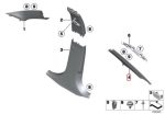 Original BMW F30 F35 F80 Pilar C Interior Anthracite / Hitam - LH KIRI - Image 3