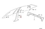 Original BMW E36 Pilar B Interior Black Hitam LH KIRI - Image 6