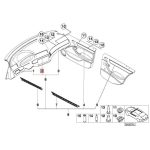 Original BMW E46 Dashboard Wooden Trim Panel Cover AC Tengah Myrtle - Gambar 6