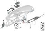 Original BMW F30 F32 F34 Cover Tutup Dashboard Panel AC Bawah HITAM