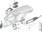 Original BMW F30 F32 F34 Cover Tutup Dashboard Panel AC Bawah VENETO BEIGE - Image 5