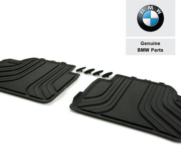 Original BMW F30 F80 M3 All Weather Floor Mats Karpet Karet Black BELAKANG