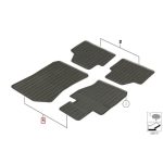 BMW E84 X1 All Weather Floor Mats Karpet Karet Mobil Depan 51472336796 - Gambar 4