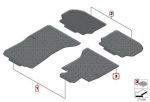 Original BMW F10 Sedan All Weather Floor Mats Karpet Karet Mobil - Image 3