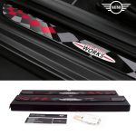 Original MINI F56 F57 LED Ilumminated JCW Door Sills Plate Pintu dengan Pencahayaan LED + Adhesive Pad 1 SET