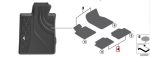 Original BMW G12 All Weather Floor Mats Karpet Karet Mobil Belakang - Gambar 4