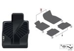 Original BMW G16 Gran Coupe All Weather Floor Mats Karpet Karet Mobil - Image 5