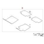 Original BMW E83 X3 Velours Floor Mats Karpet Bludru Beige - SET - Image 4