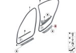 Original BMW F10 Cover Door Sill Trim Lis Pintu Belakang KIRI - Image 5