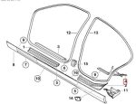 BMW E46 Door Sills Dalam Trim Lis Bawah Pintu Belakang KIRI - BLACK - Gambar 4