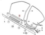 BMW E46 Door Sills Dalam Trim Lis Bawah Pintu Original Depan - GREY - Gambar 5