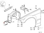 Original BMW E36 Cover Segitiga Bawah Fender Bemper Depan KANAN - Image 4