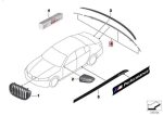 Original BMW G12 Seri 7 M Performance Gloss Black Rear Trim Lis Bagasi - Gambar 6
