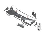 Original MINI R58 R59 Cover Talang Air Karet Bawah Kaca Depan Wiper Deck Cowl SET KIRI KANAN 51712758913 51712758914 - Image 5