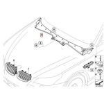 Original BMW E60 E61 Talang Air Cover Wiper Deck Cowl 51717027083 - Image 4
