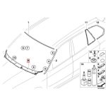 Original BMW E70 X5 Wiper Deck Cover Plastik Bawah Wiper 51717151971 - Image 3