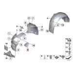 Original BMW F06 F10 F12 Cover Lampu Fender Depan KANAN 51717187044 - Image 4