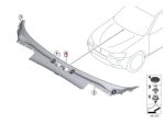 Original BMW F25 X3 F26 X4 Wiper Deck Cover Plastik Talang Air Bawah Kaca 51717206136 - Image 5
